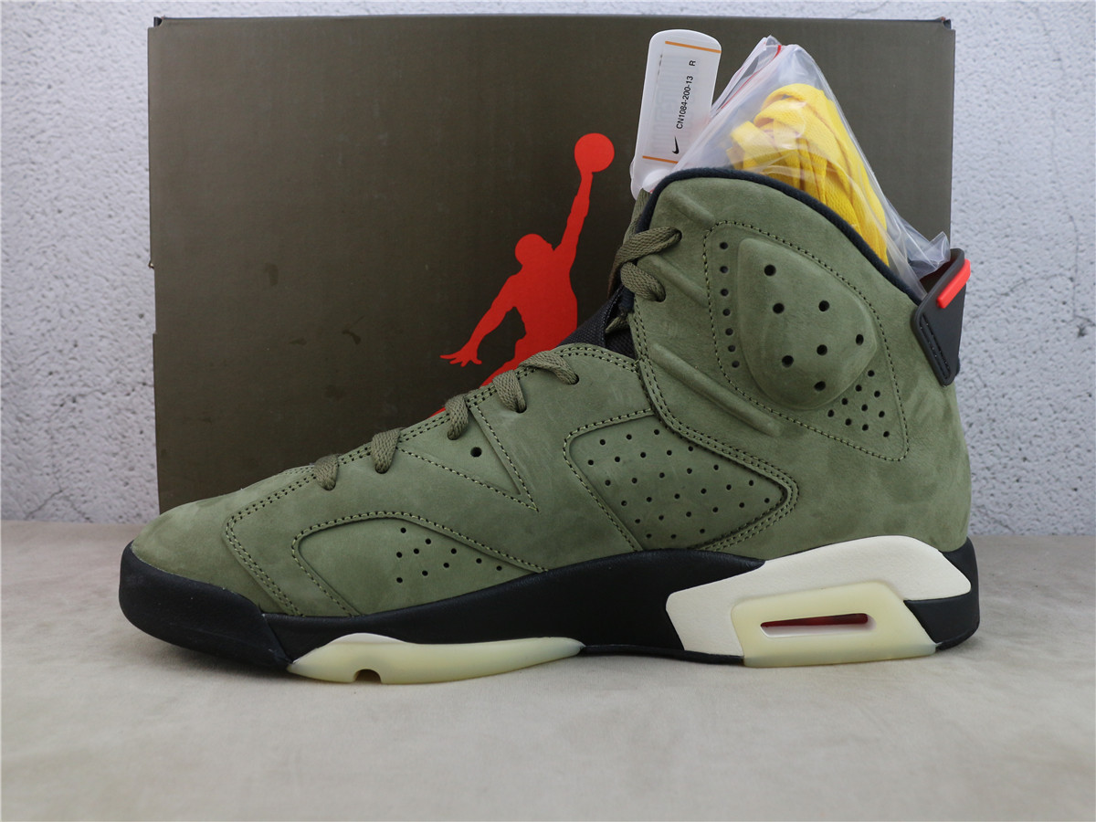 Travis Scott x Air Jordan 6 Medium Olive CN1084-200